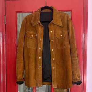 Men's Brown Raw Leather Jacket